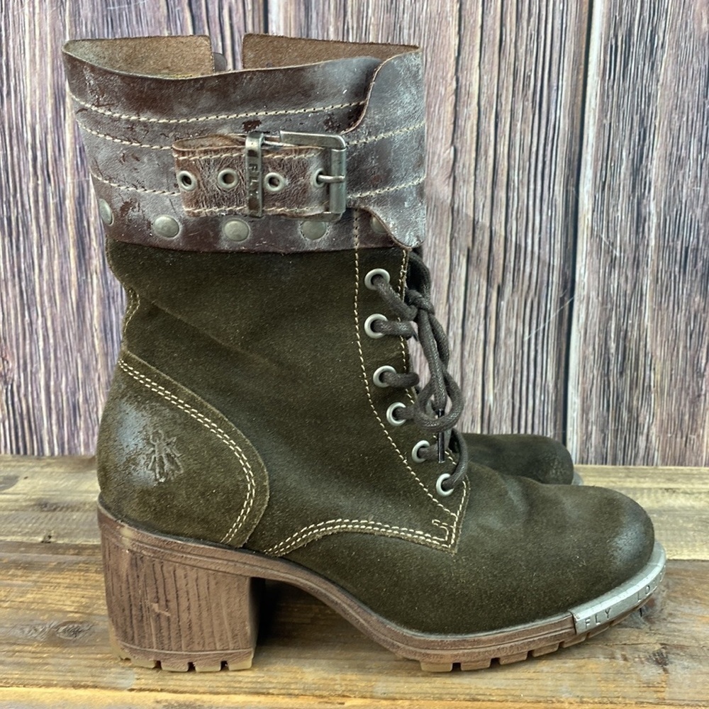 Fly London Lask Mid-calf Dark Brown Boots- Size EUR 39 - Picture 3 of 16